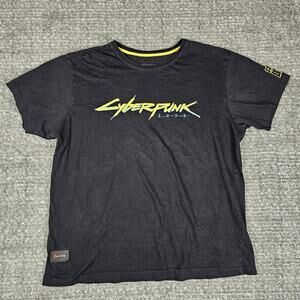 Authentic Cyberpunk Out Of Print Size XL 2077 Logo T-Shirt Black